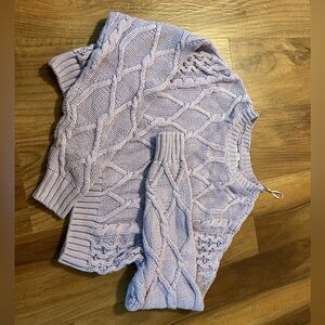 Women’s Aeropostale Lilac Knotted cropped sweater